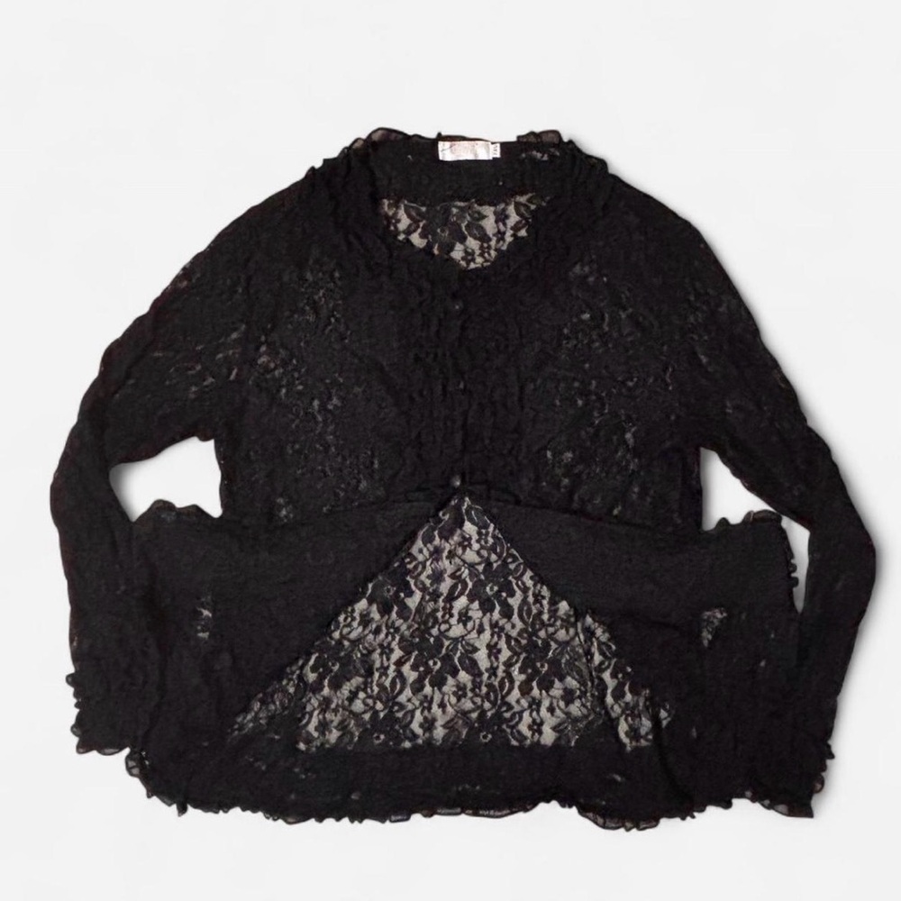 Gothic Ruffle Lace Top - Picture 2 of 5